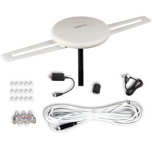 Amplified TV Antenna ,RV, Attic Support 4K 1080P UHF VHF 4TVs Installation Kit